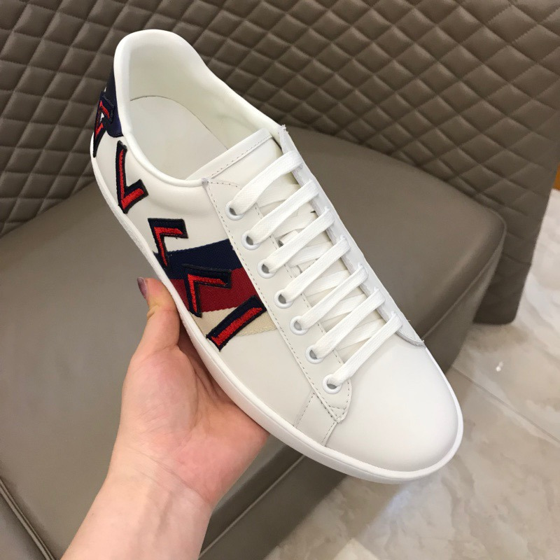 G*u*i letter ace embroidered sneaker