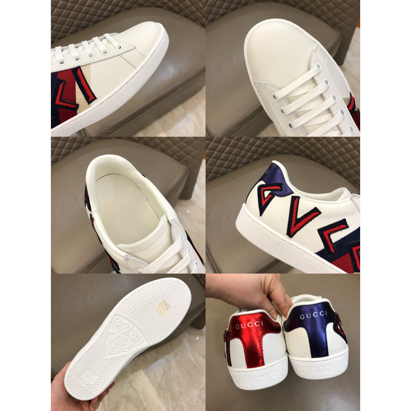 G*u*i letter ace embroidered sneaker