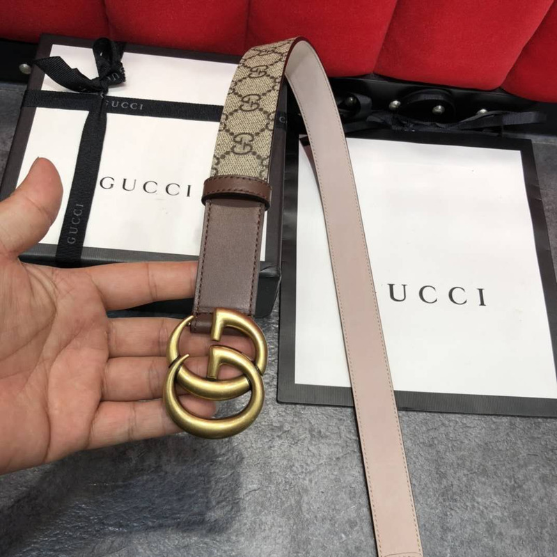 G*u*i belt with double g buckle