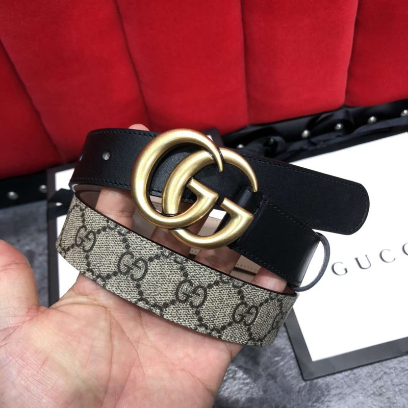 G*u*i belt with double g buckle