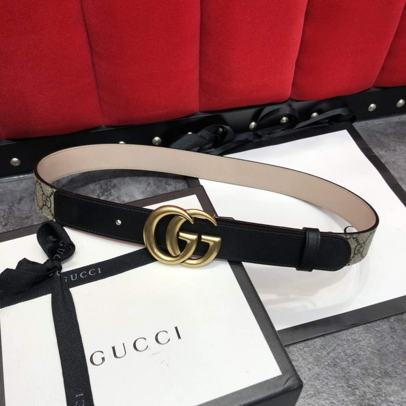 G*u*i belt with double g buckle