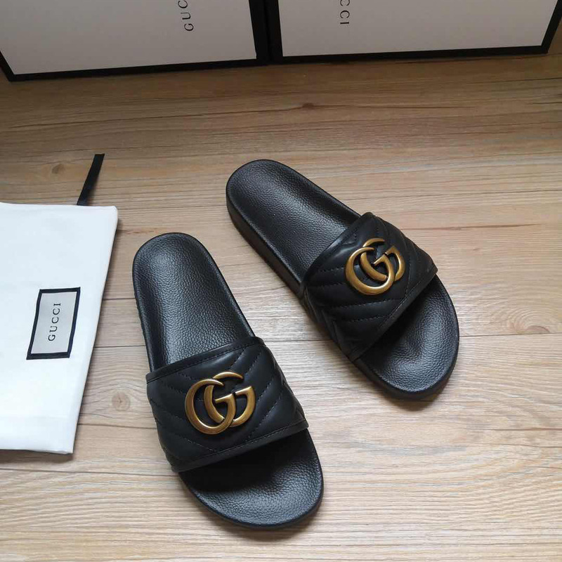 black double G*u*i slippers