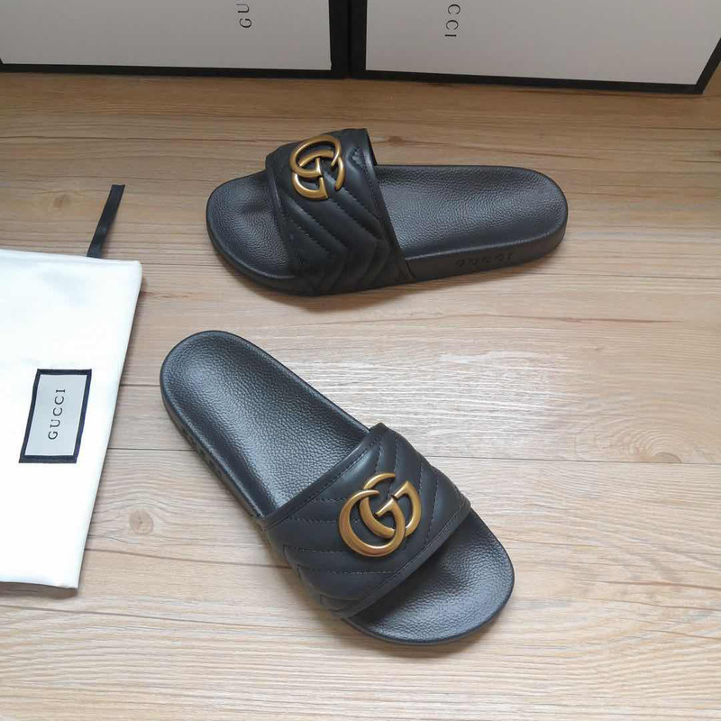 black double G*u*i slippers