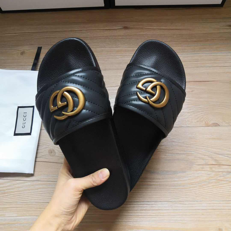 black double G*u*i slippers