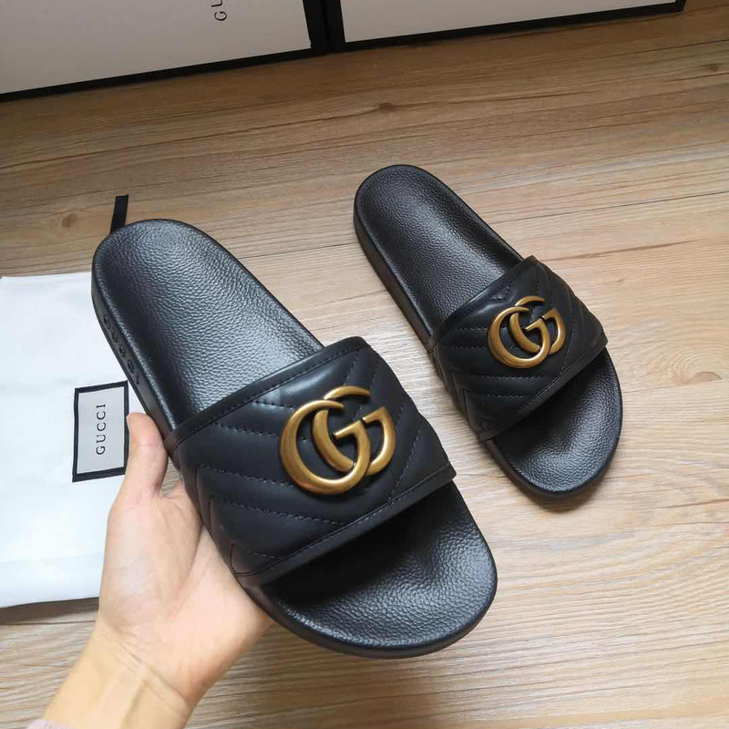 black double G*u*i slippers