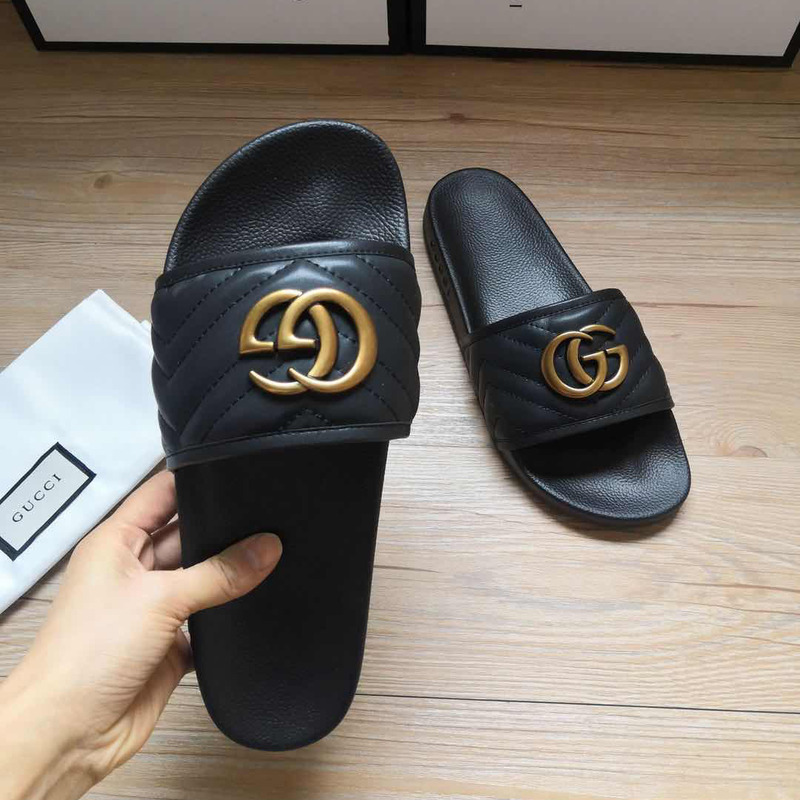 black double G*u*i slippers