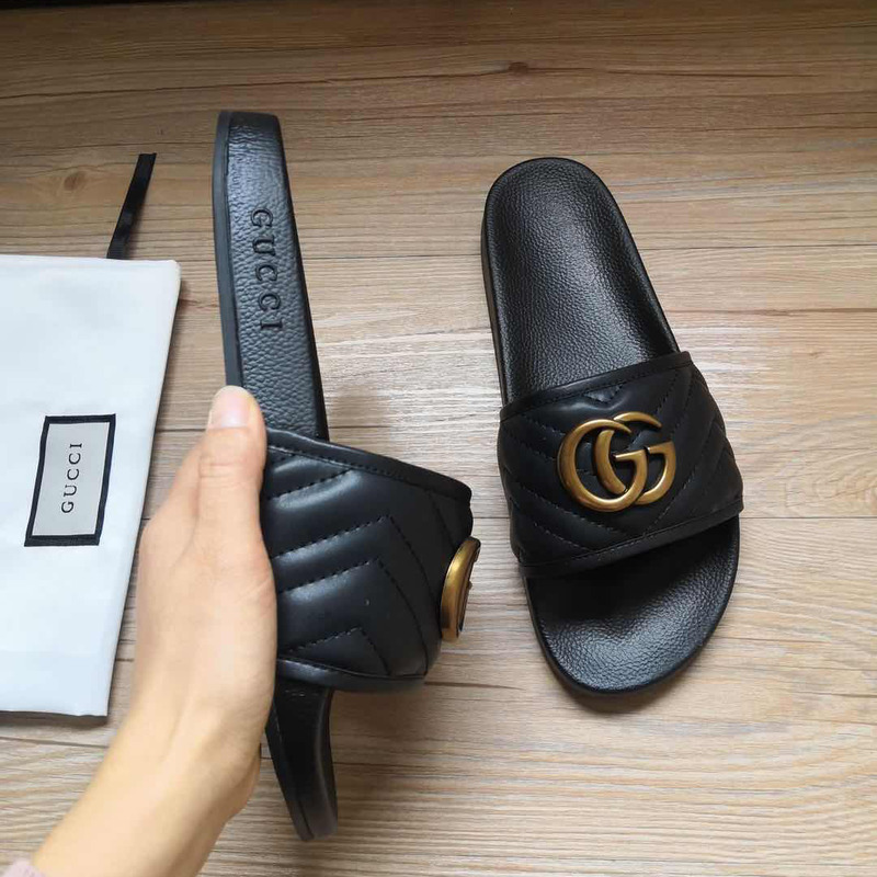 black double G*u*i slippers