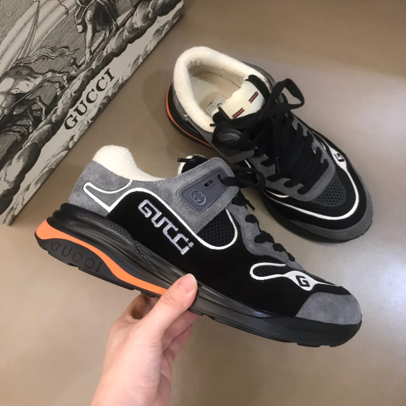 G*u*i ultrapace sneaker in black/grey