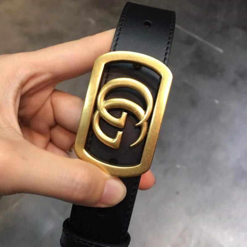 G*u*i belt with framed double g buckle