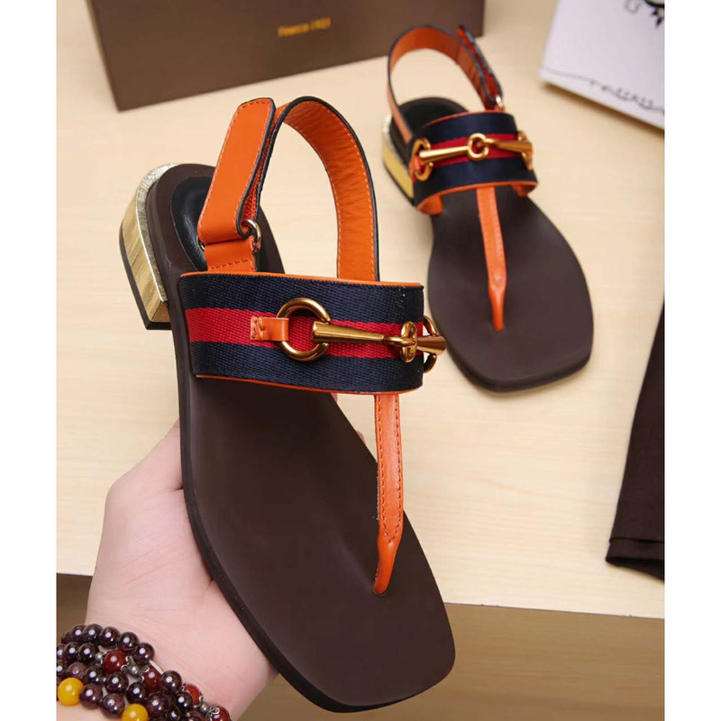 G*u*i web horsebit thong sandals