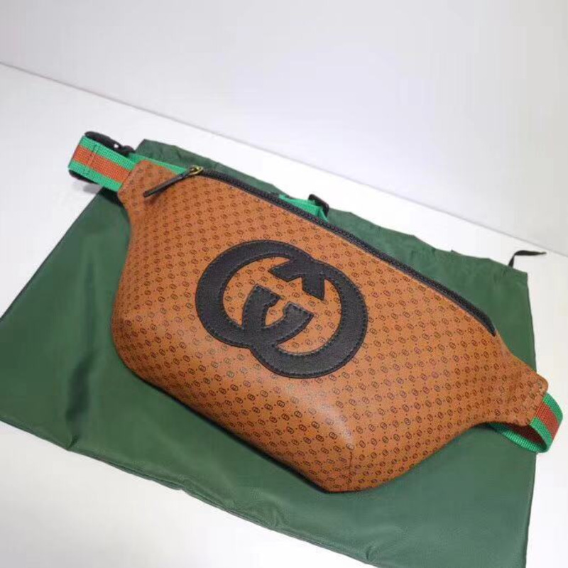 G*u*i printed brown belt bag