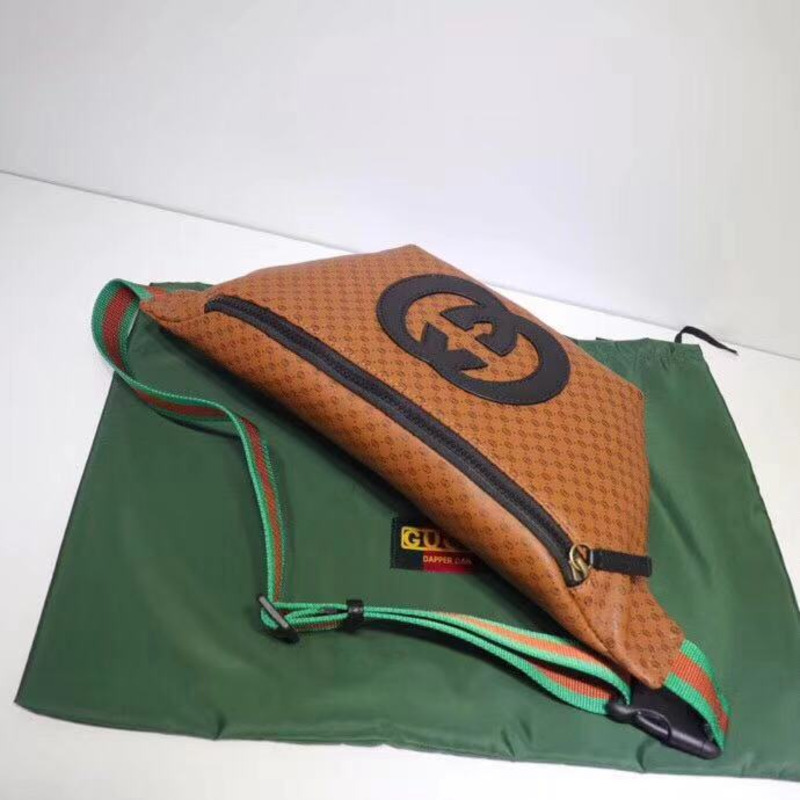 G*u*i printed brown belt bag