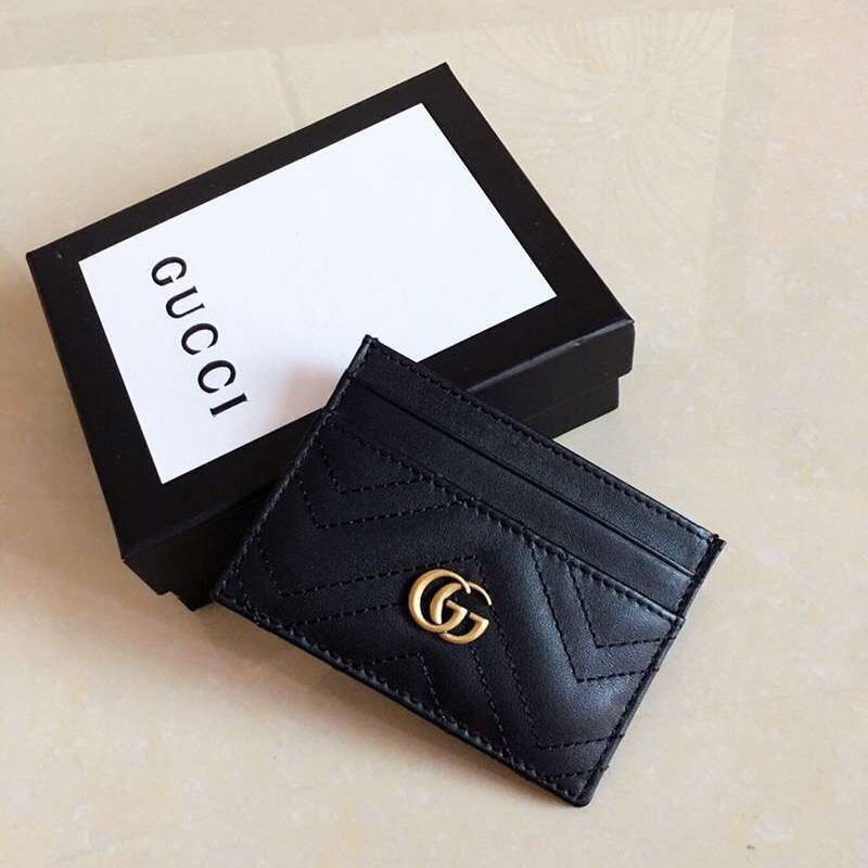 G*u*i  marmont black leather card case