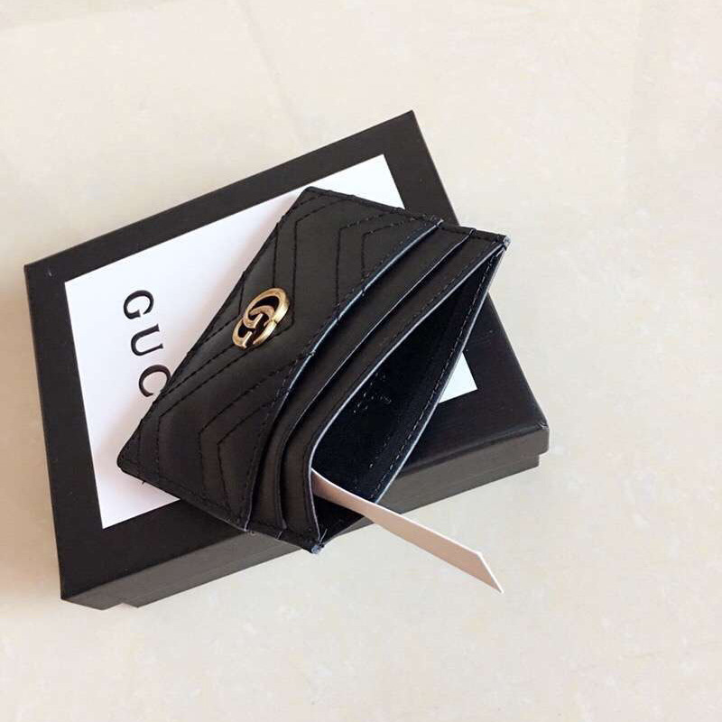 G*u*i  marmont black leather card case