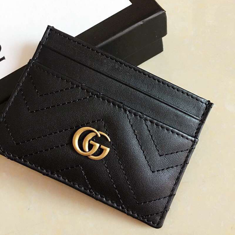 G*u*i  marmont black leather card case