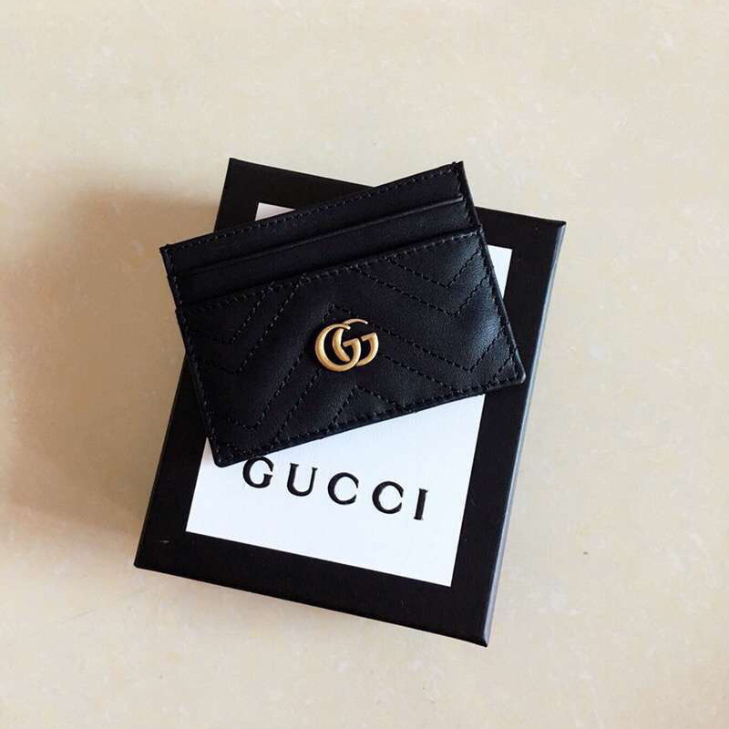 G*u*i  marmont black leather card case