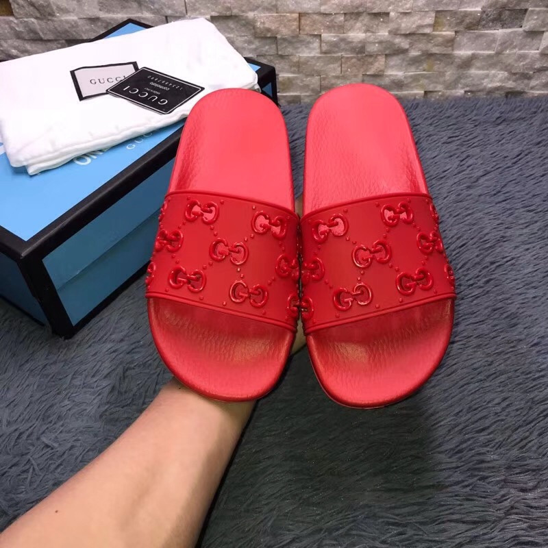 G*u*i rubber gg slide sandal in red