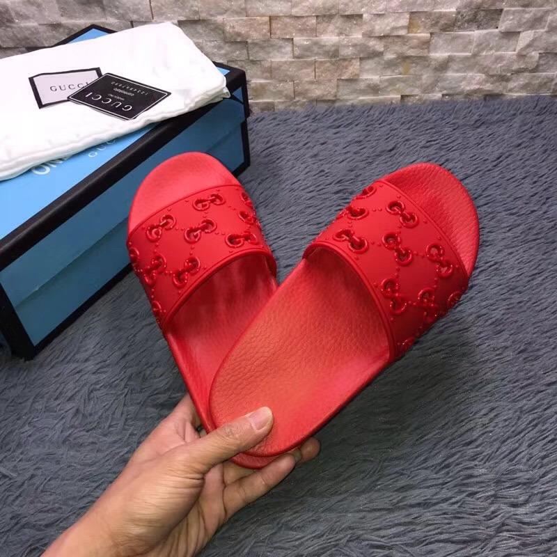 G*u*i rubber gg slide sandal in red