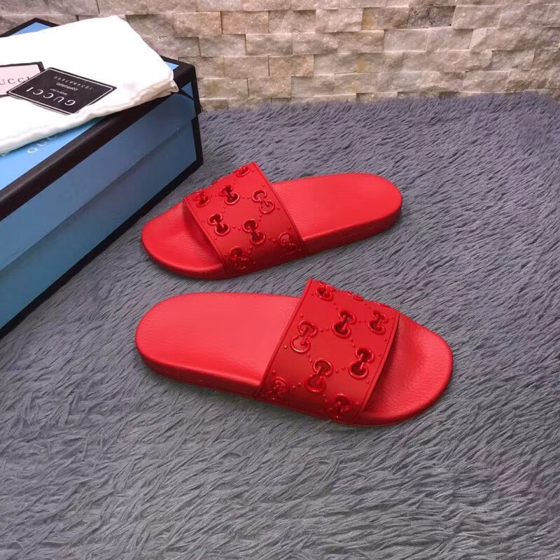 G*u*i rubber gg slide sandal in red