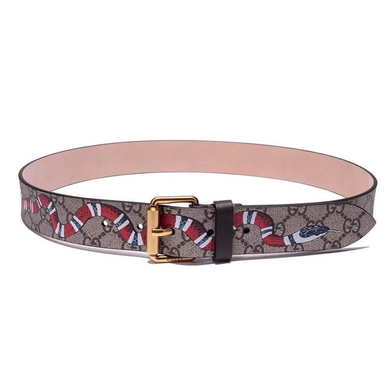 G*u*i sup*e belt with kingsnake print