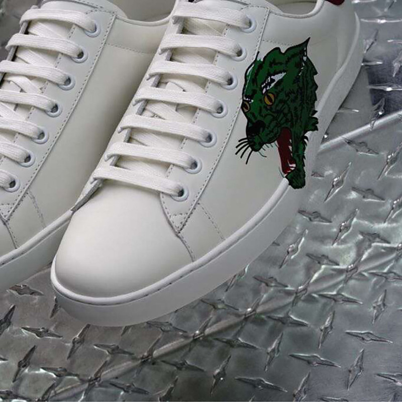 G*u*i ace tiger print sneaker  in white