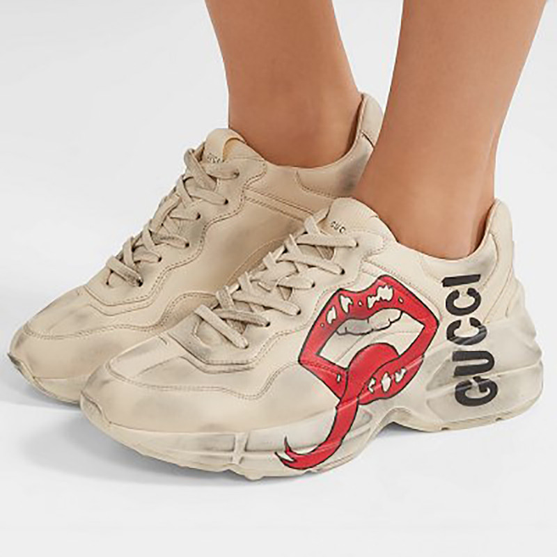 G*u*i rhyton sneaker with mouth print