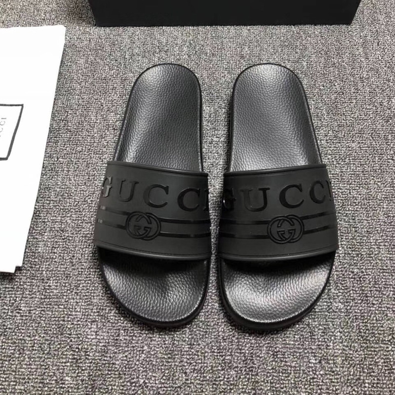 G*u*i logo rubber slide sandal