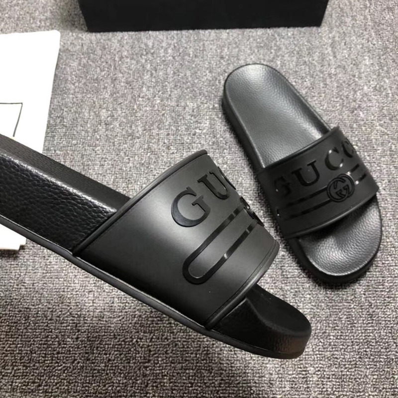 G*u*i logo rubber slide sandal