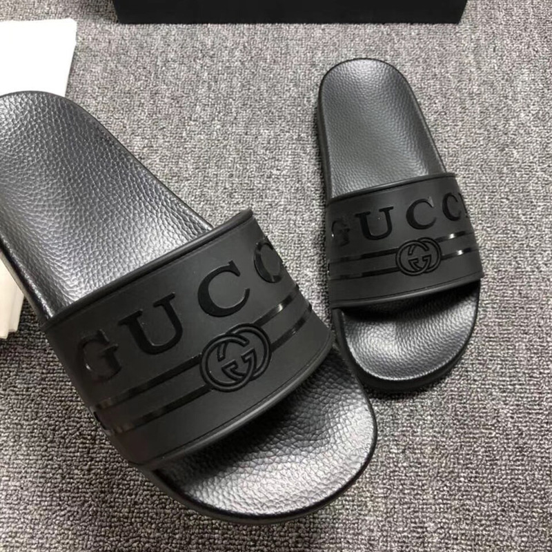 G*u*i logo rubber slide sandal