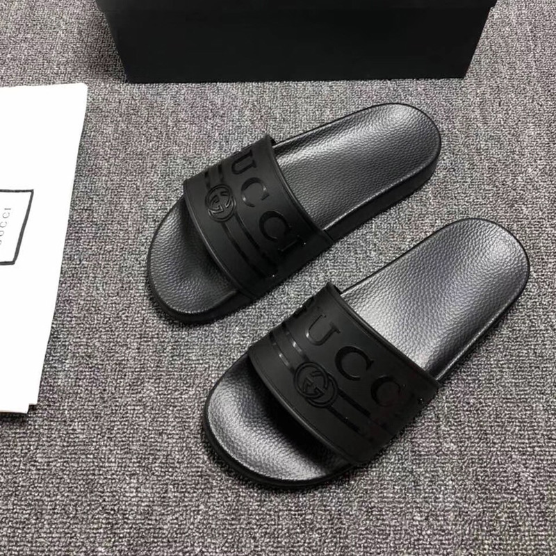 G*u*i logo rubber slide sandal