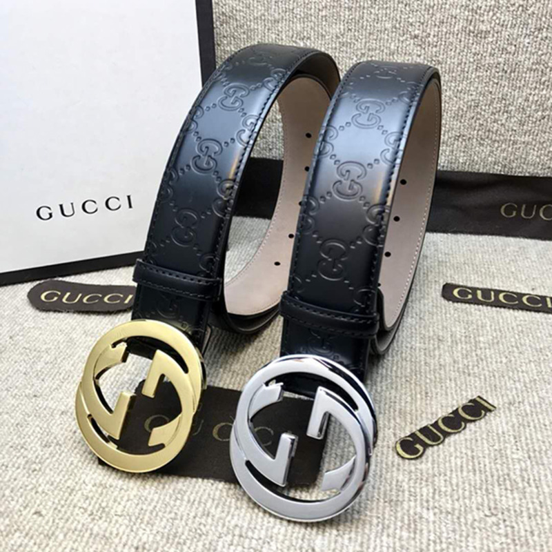 G*u*i signature leather belt(gloden g buckle)