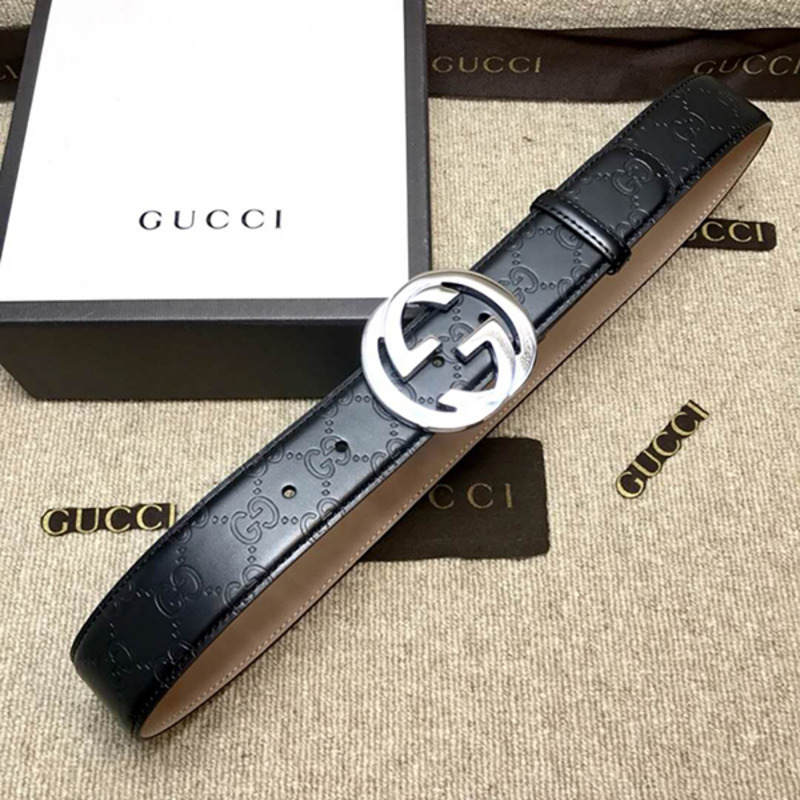 G*u*i signature leather belt