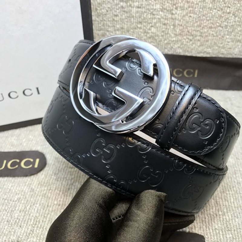 G*u*i signature leather belt