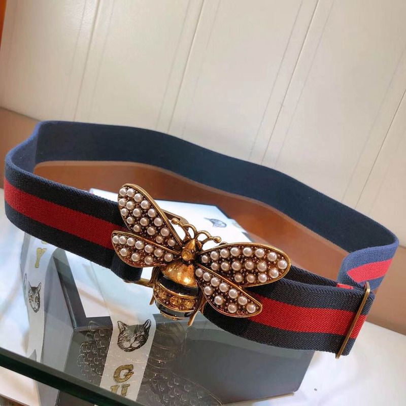 G*u*i web belt with bee( blue and red web)