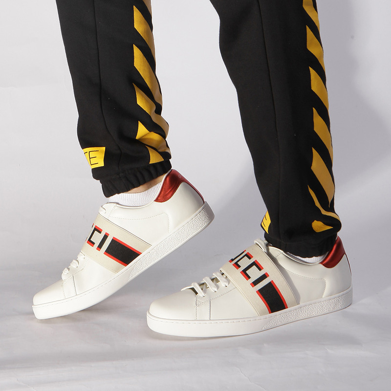 G*u*i stripe leather sneaker