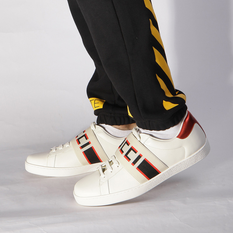 G*u*i stripe leather sneaker