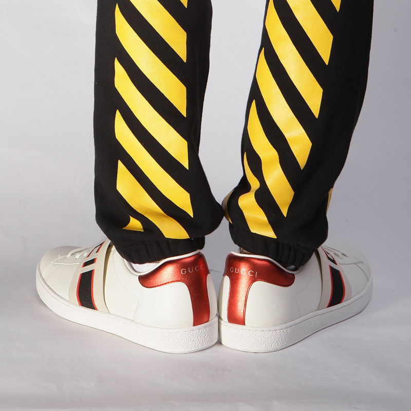 G*u*i stripe leather sneaker