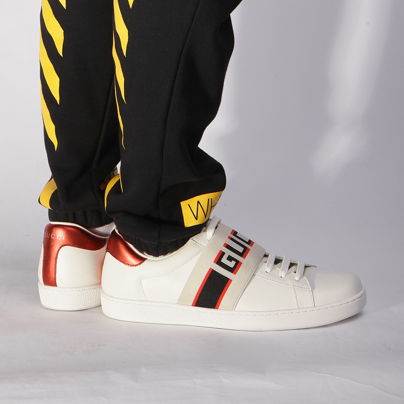 G*u*i stripe leather sneaker