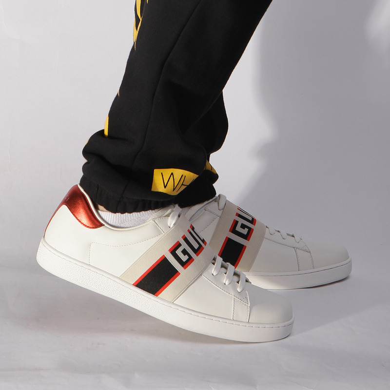 G*u*i stripe leather sneaker