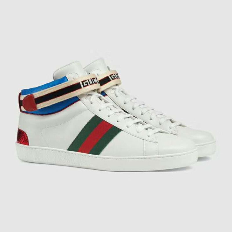 G*u*i stripe ace high-top sneaker(white)