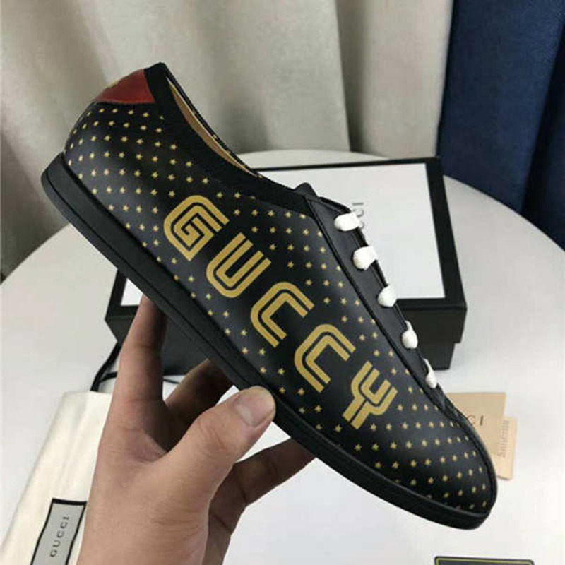 G*u*i star print falacer sneaker(black)