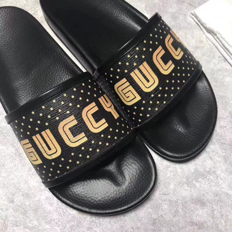 G*u*i pursuit guccy star print slides