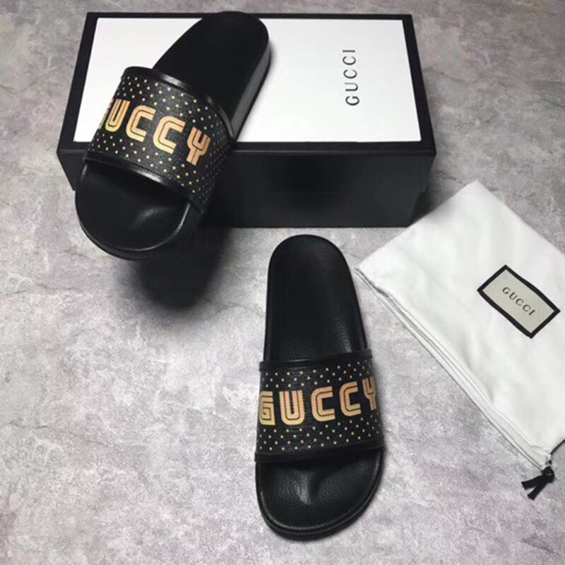 G*u*i pursuit guccy star print slides