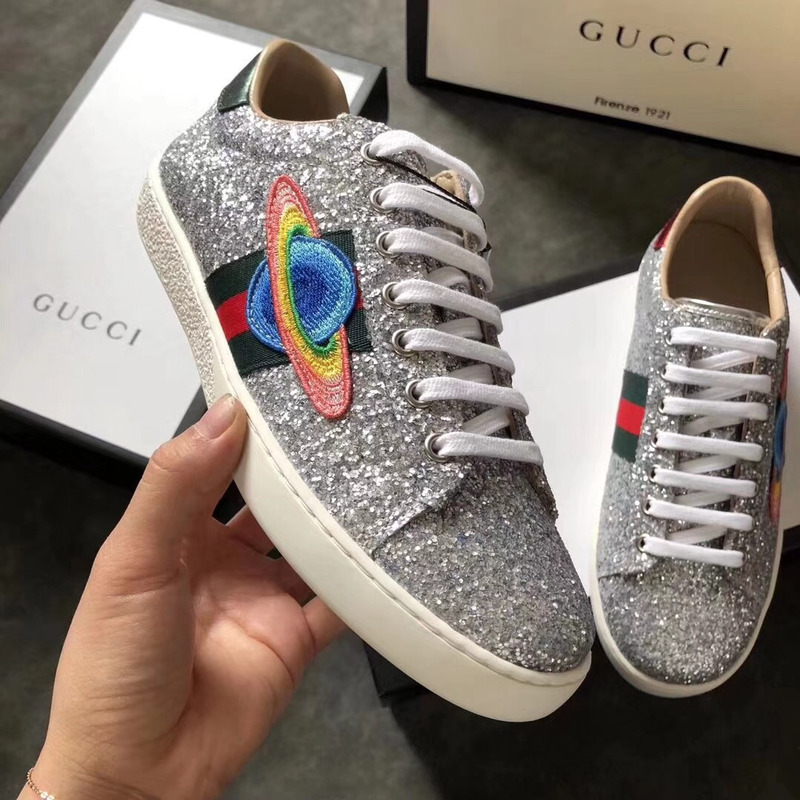 G*u*i new ace glitter sneakers