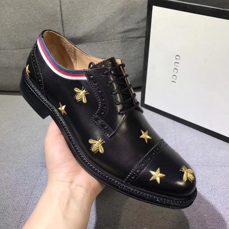 G*u*i star bee loafer hoisebit leather loafer