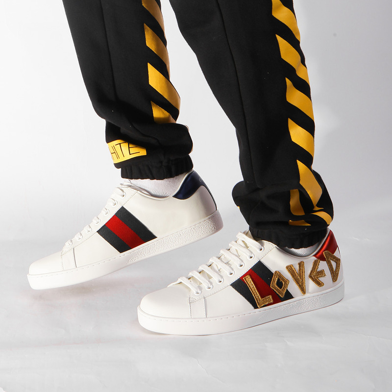 new G*u*i ace embroidered loved white sneaker