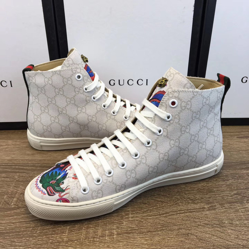 G*u*i dragon white high top sneakers