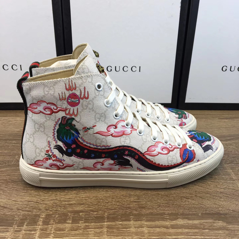 G*u*i dragon white high top sneakers