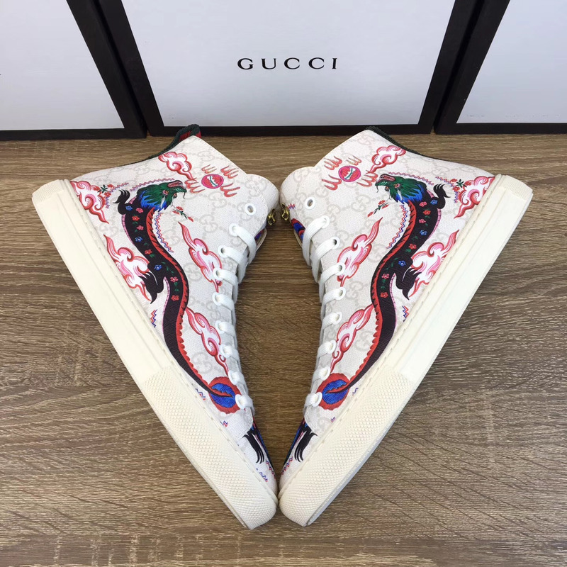 G*u*i dragon white high top sneakers