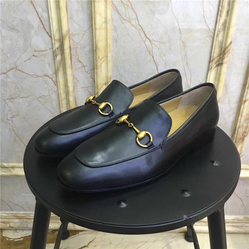 G*u*i jordaan black leather loafers